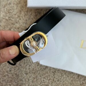 Christian Dior leather signature belt. 85